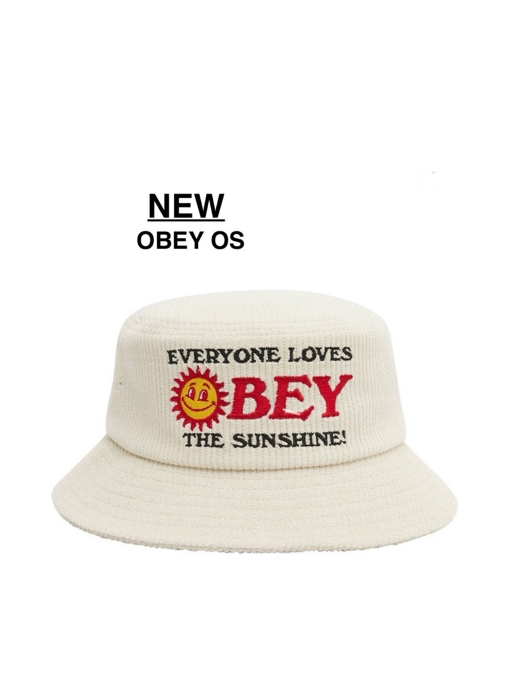 New OBEY SUNSHINE BUCKET HAT OFF WHITE with tags one size unisex ⭐️⭐️⭐️⭐️⭐️
